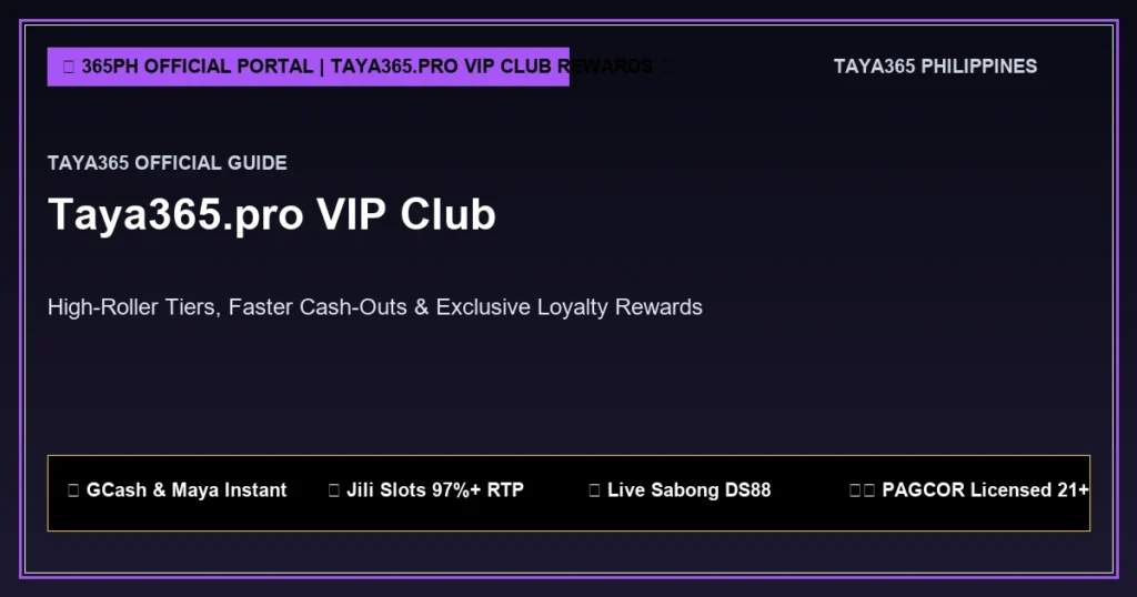 Official Taya365 Philippines taya365 pro banner guide displaying real-time gaming interface, GCash cash-out, and 24/7 access on smartphone