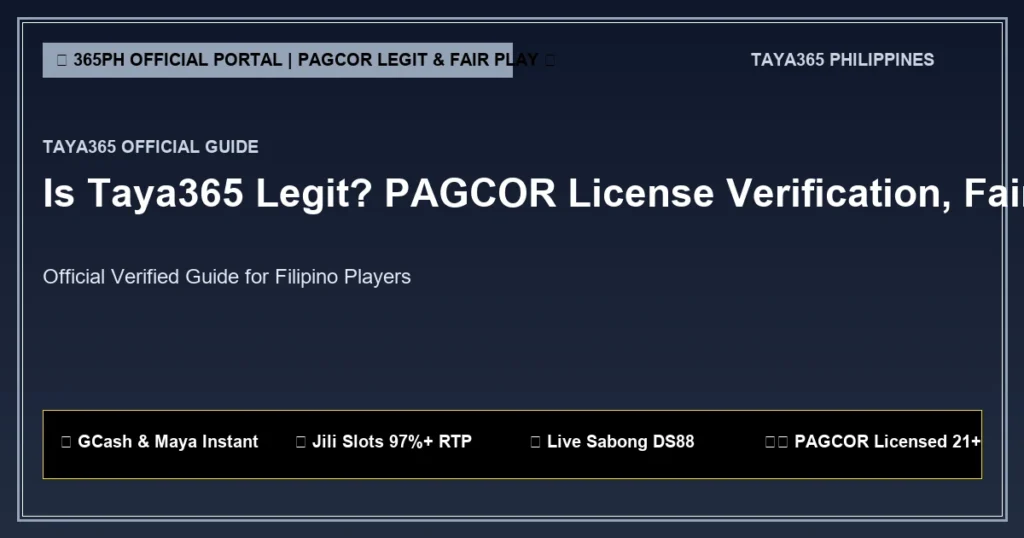 Official Taya365 Philippines taya365 original banner guide displaying real-time gaming interface, GCash cash-out, and 24/7 access on smartphone
