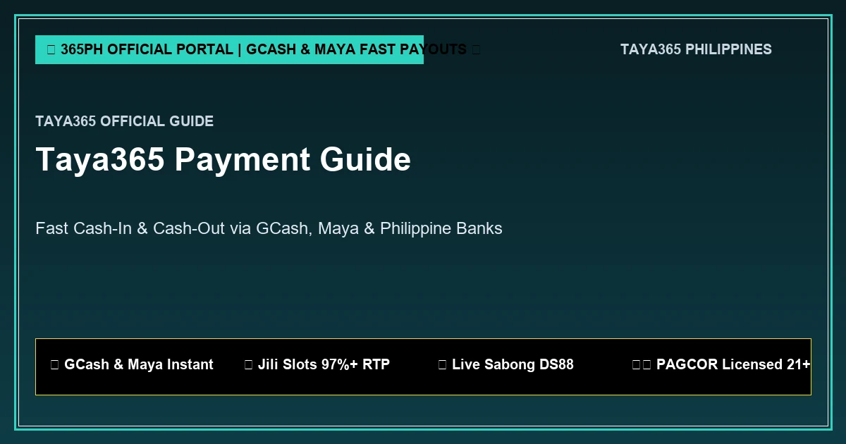 Official Taya365 Philippines taya365 cash in gcash maya banner guide displaying real-time gaming interface, GCash cash-out, and 24/7 access on smartphone