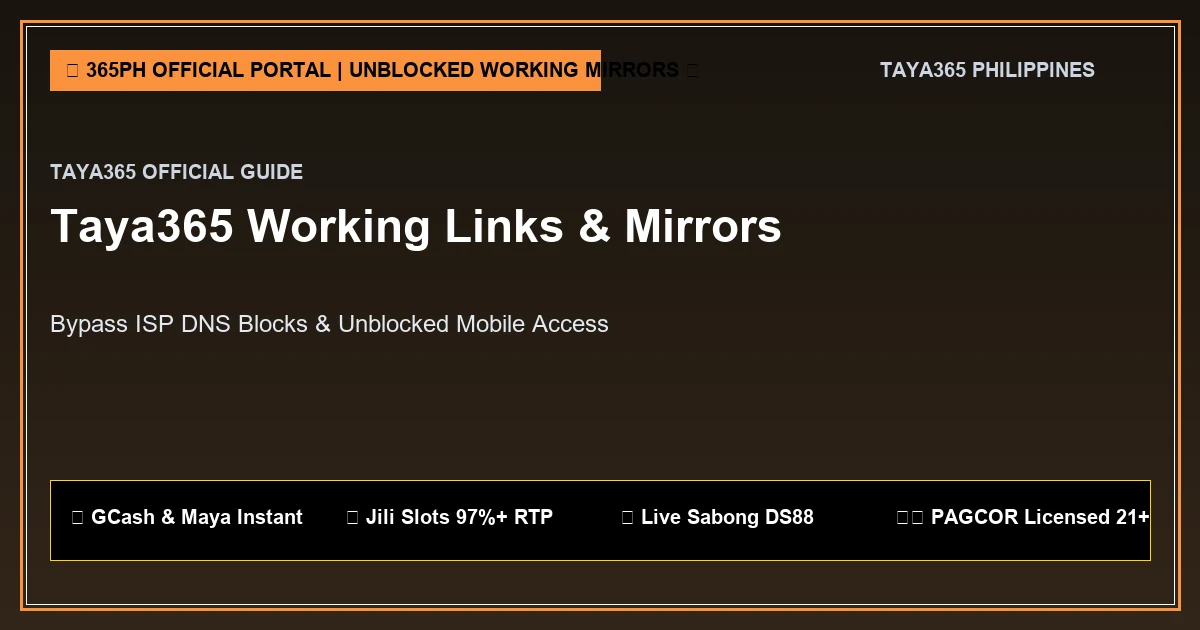 Official Taya365 Philippines taya365 link login register banner guide displaying real-time gaming interface, GCash cash-out, and 24/7 access on smartphone