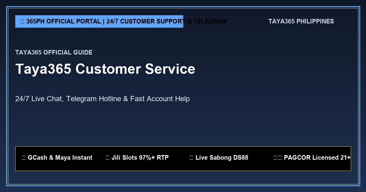 Official Taya365 Philippines taya365 customer service chat banner guide displaying real-time gaming interface, GCash cash-out, and 24/7 access on smartphone